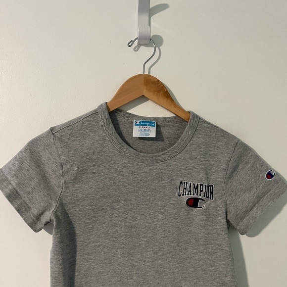 Champion Gray Logo Embroidered Crop Top - Picture 7 of 7